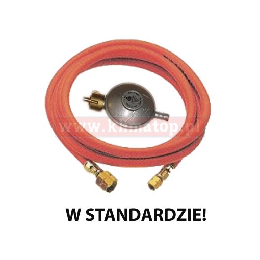 Wąż gazowy i reduktor w zestawie z nagrzewnicą gazową Master BLP 73 ET